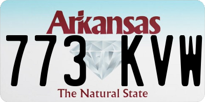 AR license plate 773KVW