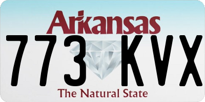 AR license plate 773KVX