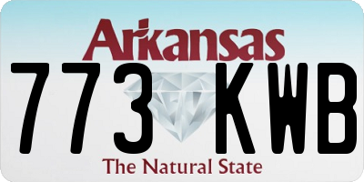 AR license plate 773KWB