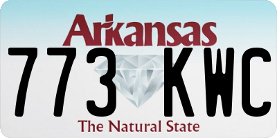 AR license plate 773KWC