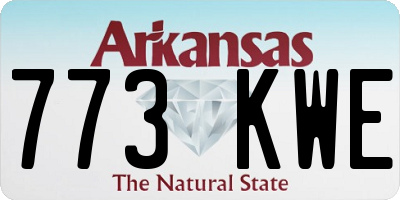 AR license plate 773KWE
