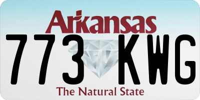 AR license plate 773KWG