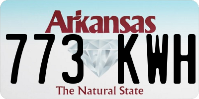 AR license plate 773KWH