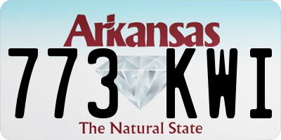 AR license plate 773KWI