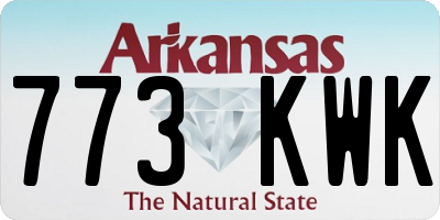 AR license plate 773KWK
