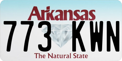AR license plate 773KWN