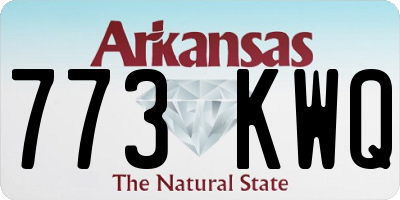 AR license plate 773KWQ