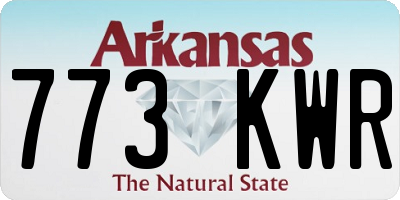AR license plate 773KWR