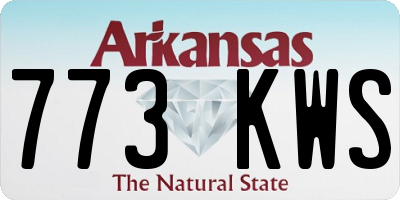 AR license plate 773KWS