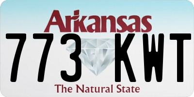 AR license plate 773KWT