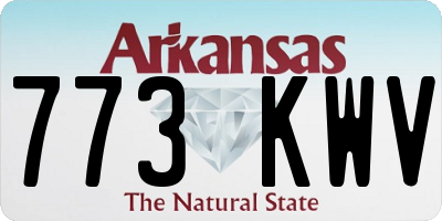 AR license plate 773KWV