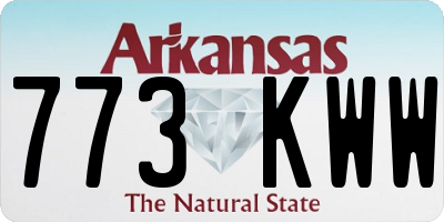 AR license plate 773KWW