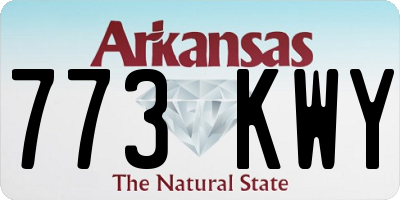 AR license plate 773KWY