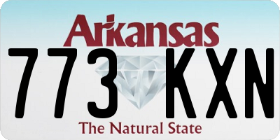 AR license plate 773KXN