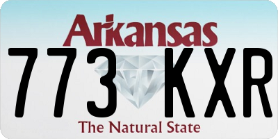 AR license plate 773KXR