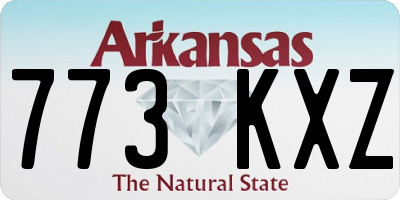AR license plate 773KXZ