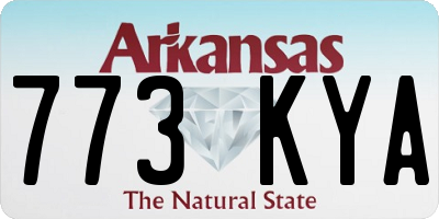 AR license plate 773KYA