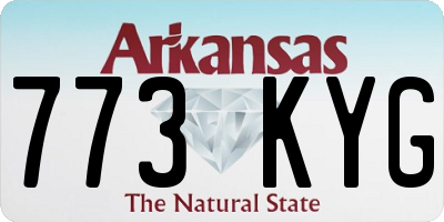 AR license plate 773KYG