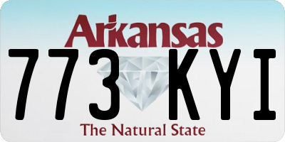 AR license plate 773KYI