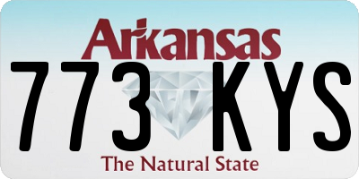 AR license plate 773KYS