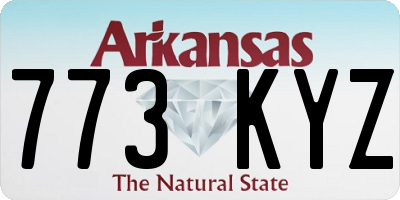 AR license plate 773KYZ
