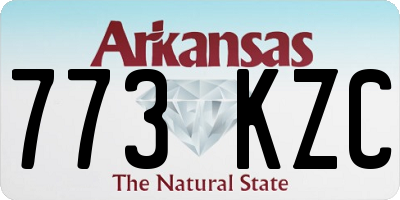 AR license plate 773KZC