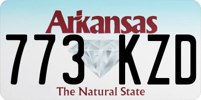 AR license plate 773KZD