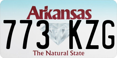 AR license plate 773KZG