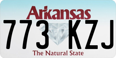 AR license plate 773KZJ