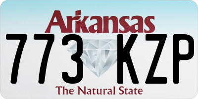 AR license plate 773KZP