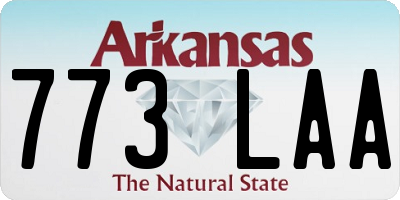AR license plate 773LAA