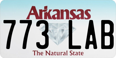 AR license plate 773LAB