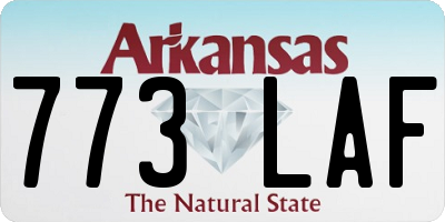 AR license plate 773LAF