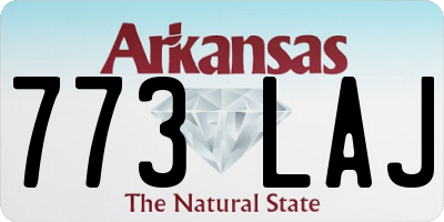 AR license plate 773LAJ