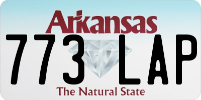 AR license plate 773LAP