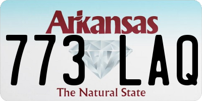 AR license plate 773LAQ