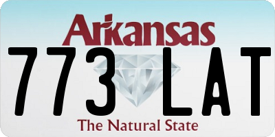 AR license plate 773LAT
