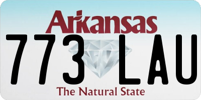AR license plate 773LAU
