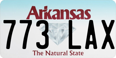 AR license plate 773LAX
