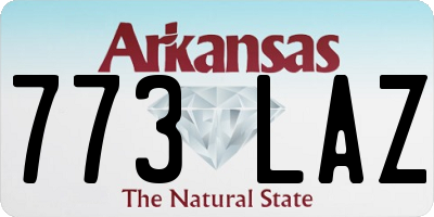 AR license plate 773LAZ