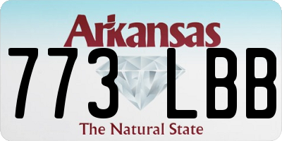 AR license plate 773LBB