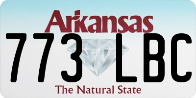 AR license plate 773LBC