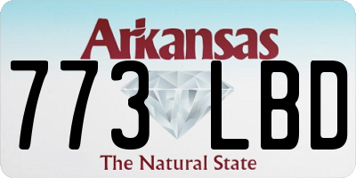 AR license plate 773LBD