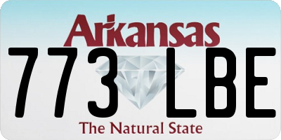 AR license plate 773LBE