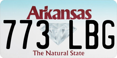 AR license plate 773LBG