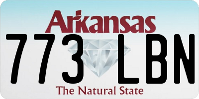AR license plate 773LBN