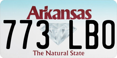 AR license plate 773LBO