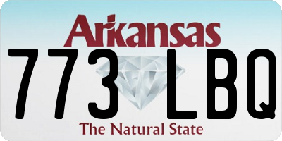 AR license plate 773LBQ