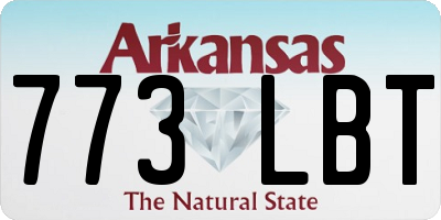 AR license plate 773LBT