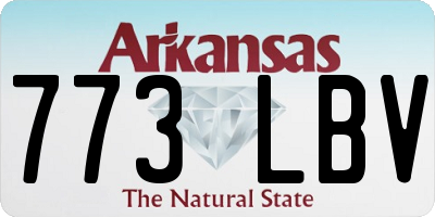 AR license plate 773LBV